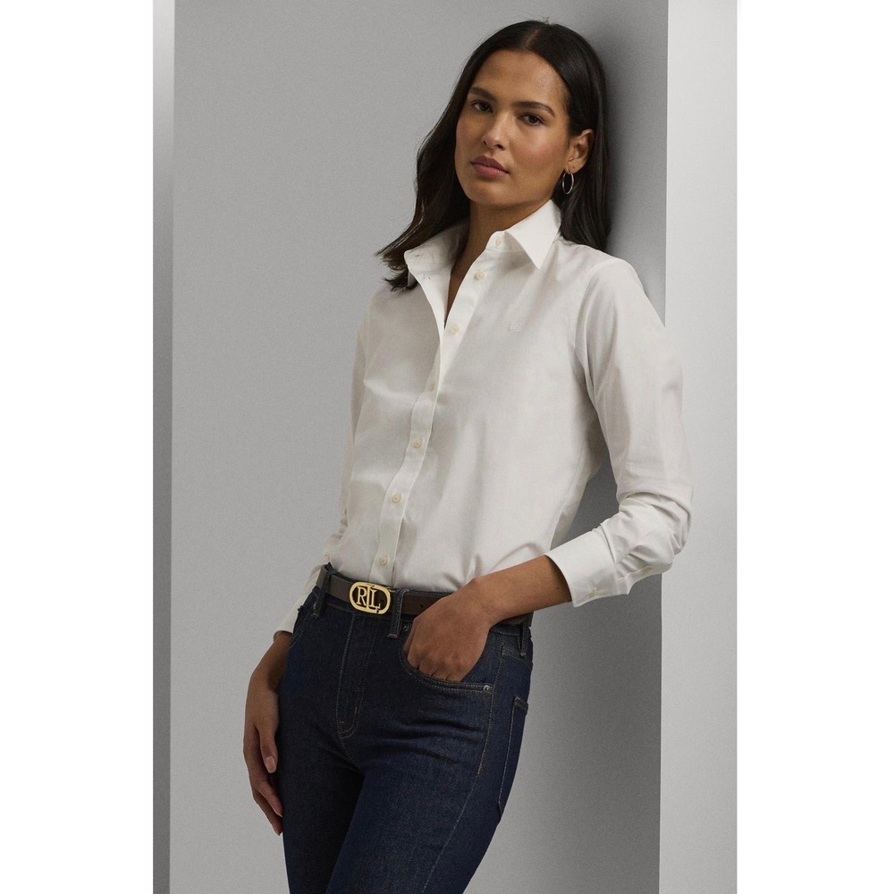 Lauren Ralph Lauren PurePress White Button Down Shirt Size S NWT $99.50